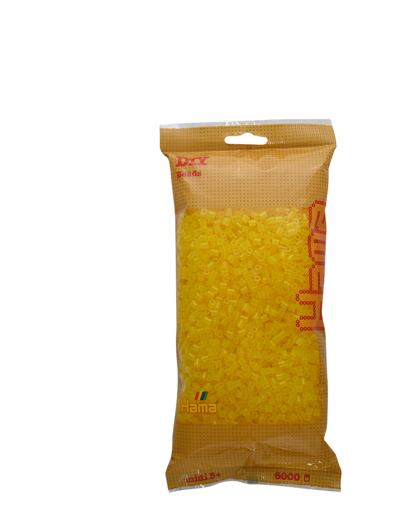 Hama midi amarillo translúcido 6000 piezas