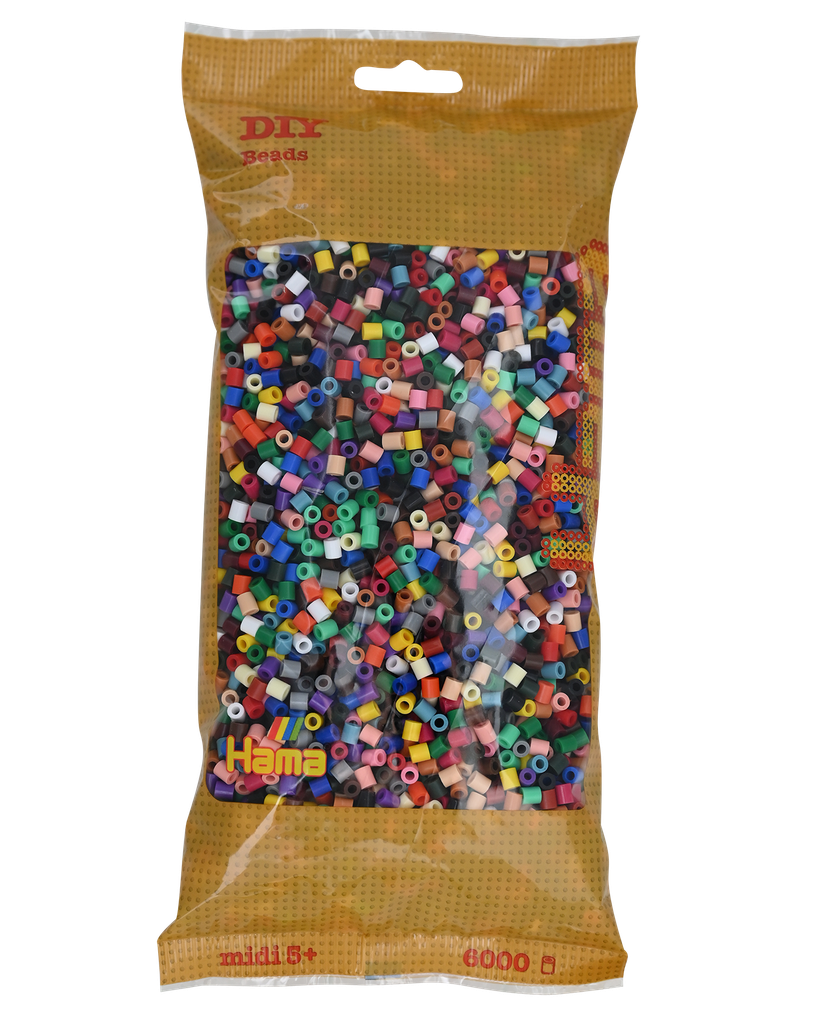 Hama midi mix 67 (22 colores) 6000 piezas