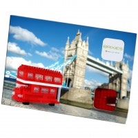 Postcard Red Tour Bus - Postal Bus Turístico de Londres