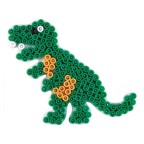  Placa / Pegboard dinosaurio para Hama midi color verde fluorescente