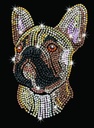 Sequin Art Azul - Bulldog Frances