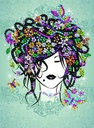 Sequin Art Craft Teen - Mujer de las flores