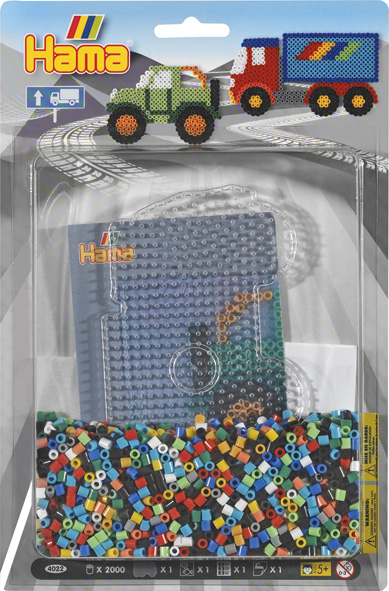 Blister 2000 beads + placa camión + papel