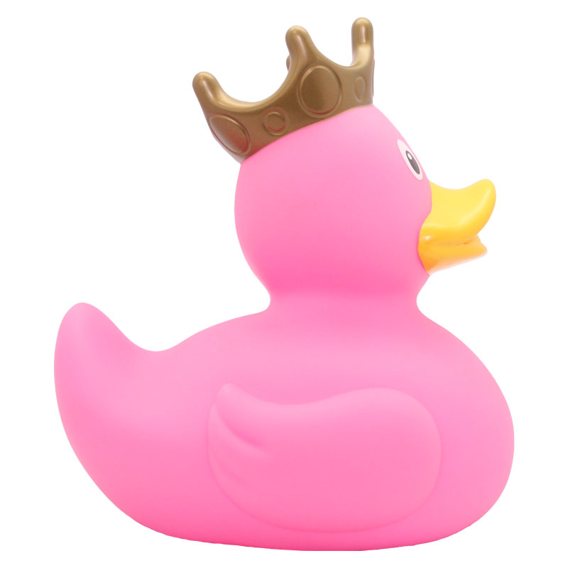 Pato XXL rosa con corona
