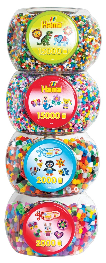 Bote 15.000 beads y 3 placas/pegboards (2066)