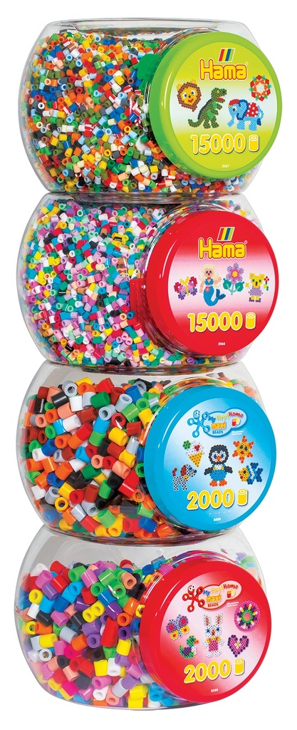 Bote 15.000 beads y 3 placas/pegboards (2066)