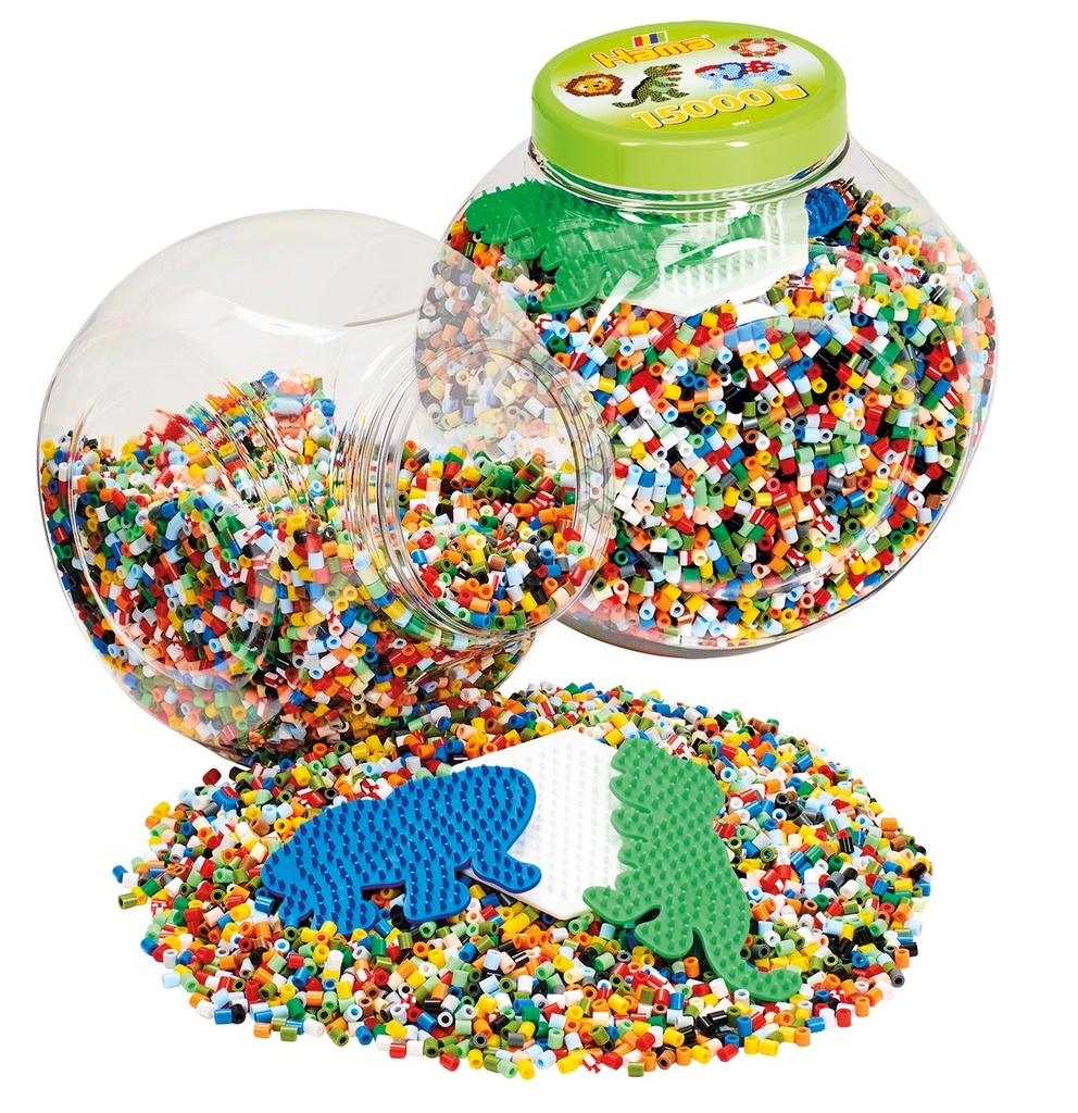 Bote 15.000 beads y 3 placas/pegboards (2067)