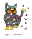 E2D Puzzle Arcoiris en madera - Gato