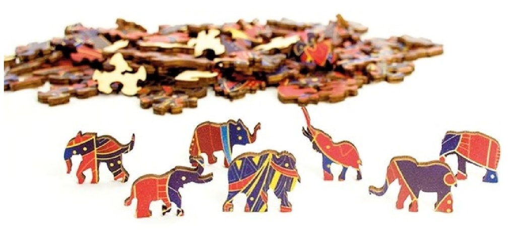 E2D Puzzle Arcoiris en madera - Elefante