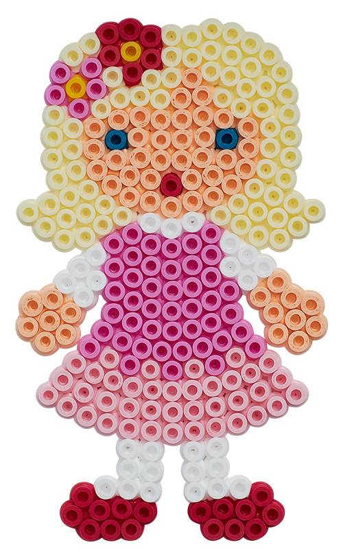 Blister Hama Beads Midi 1100 beads + placas perro y muñeca + papel