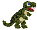 Blister Hama Beads Midi 1100 beads + placas coche y muñeca dinosaurio + papel