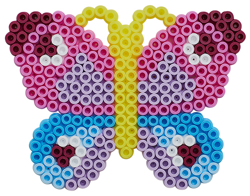 Blister Hama Beads Midi 1100 beads + placas mariposa y flor pequeña + papel