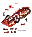 E2D Puzzle Arcoiris en madera - Coche de carreras F1