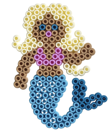 Blister Hama Beads Midi 450 beads + placa sirena + papel de planchado
