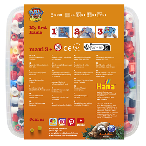 Set Maxi beads y pegboards con caja de plástico Patrulla Canina : La Dino Película