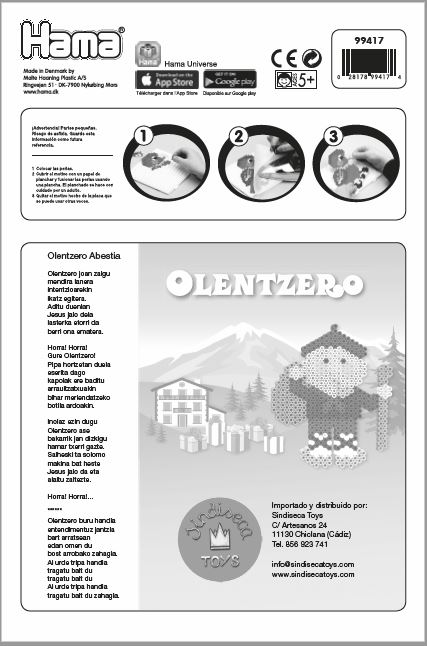 Blister 1100 beads + placa hexagonal grande Olentzero