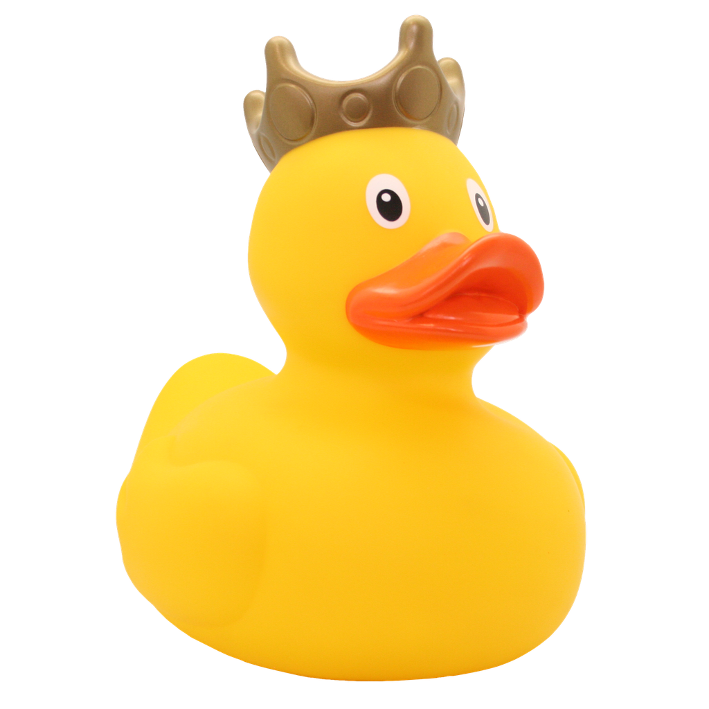 Pato XXL amarillo con corona