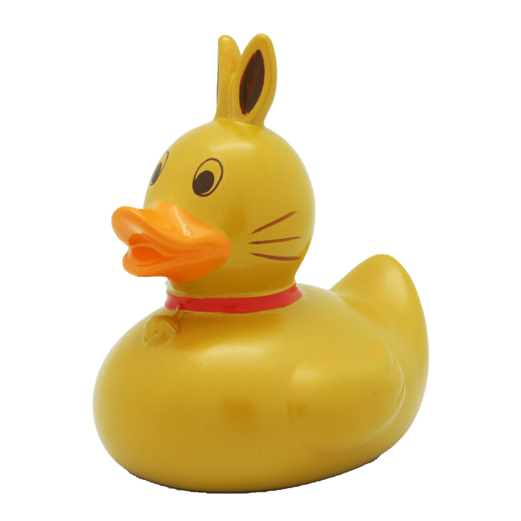 Pato conejo de Pascua dorado