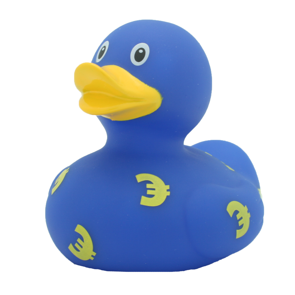Pato con símbolo Euro