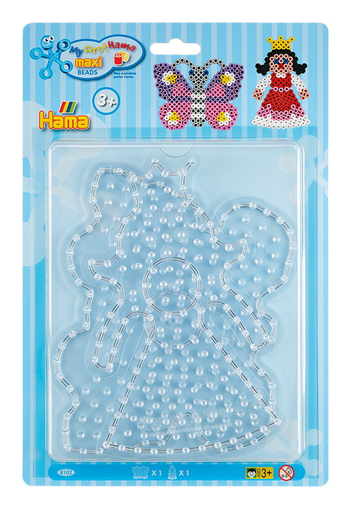 Blister Hama Beads Maxi Placa / Pegboard mariposa y princesa 