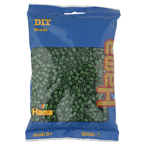 Hama midi verde bosque 3000 piezas