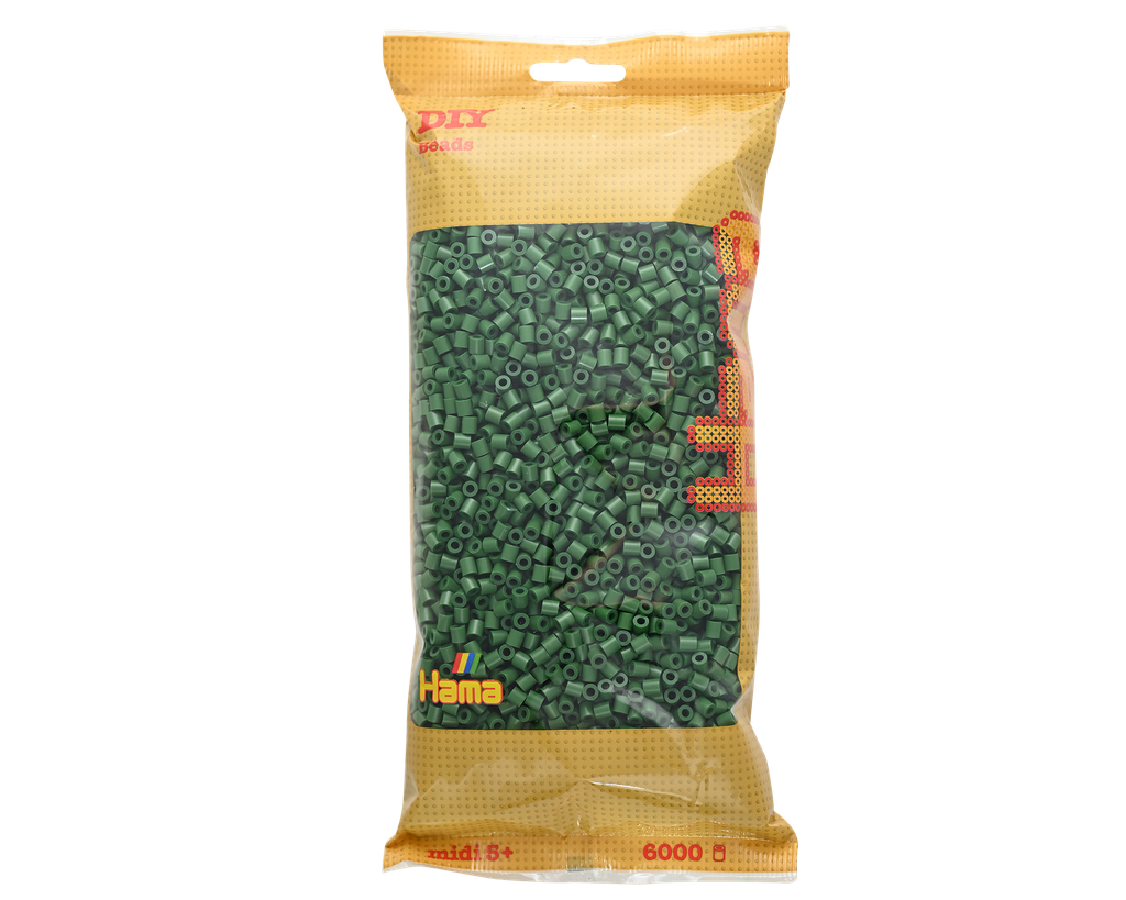 Hama midi verde bosque 6000 piezas