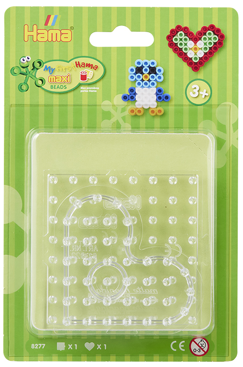 Blister Hama Beads Maxi Placas / Pegboards pequeñas : cuadrada y corazón