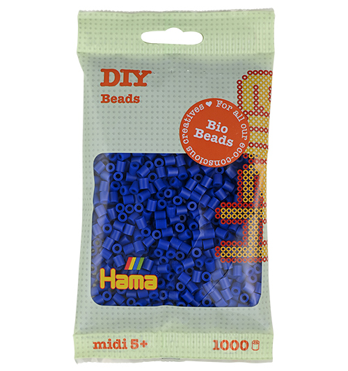 Hama midi Bio beads azul 1000 piezas