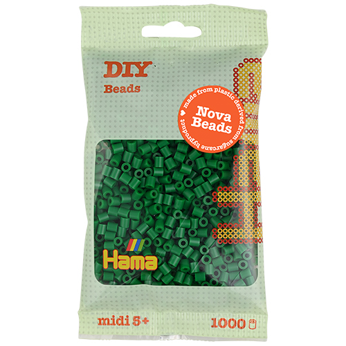 Hama midi Nova beads verde 1000 piezas