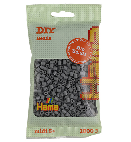 Hama midi Bio beads gris 1000 piezas