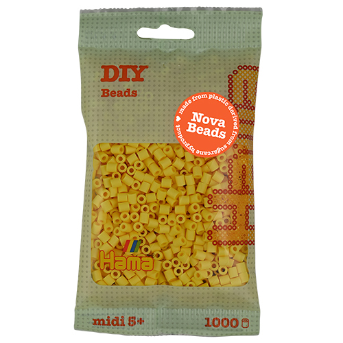 Hama midi Nova beads amarillo claro 1000 piezas