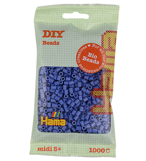 Hama midi Bio beads azul lavanda 1000 piezas