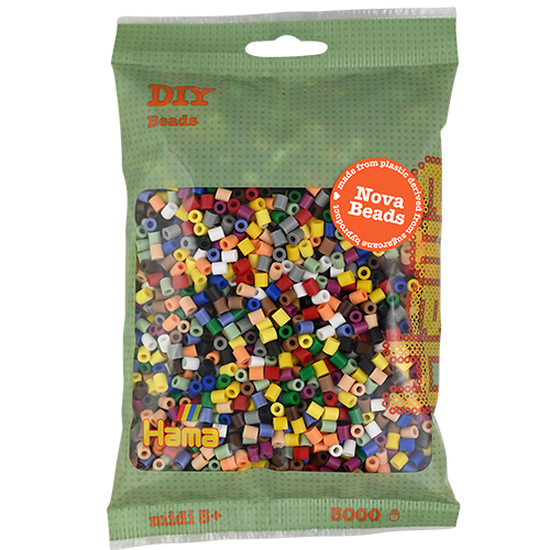 Hama midi Nova beads mix 199 (15 colores) 3000 piezas