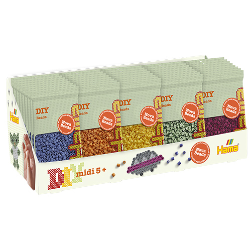 Expositor Display 40 bolsas Hama midi Nova beads 1000 piezas