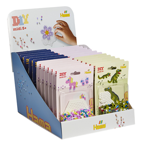 Surtido - Blister Hama Beads Midi 450 beads + placa pequeña