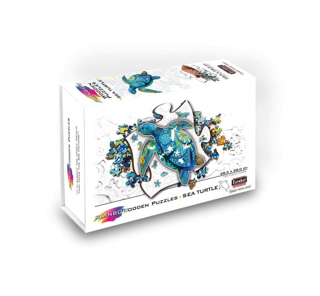 E2D Puzzle Arcoiris en madera - Tortuga marina