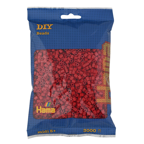 Hama midi rojo oscuro / rojo Navidad 3000 piezas