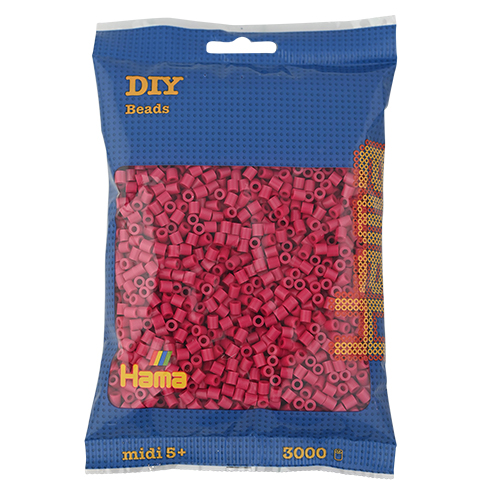 Hama midi rojo granate 3000 piezas