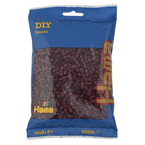 Hama midi borgoña/caoba 3000 piezas
