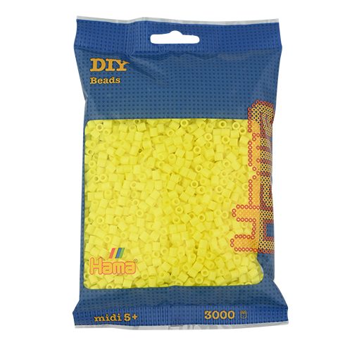 Hama midi amarillo pastel 3000 piezas