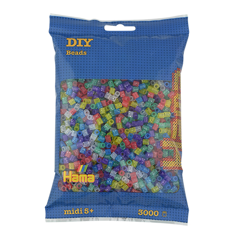 Hama midi mix 54 (purpurina) 3000 piezas