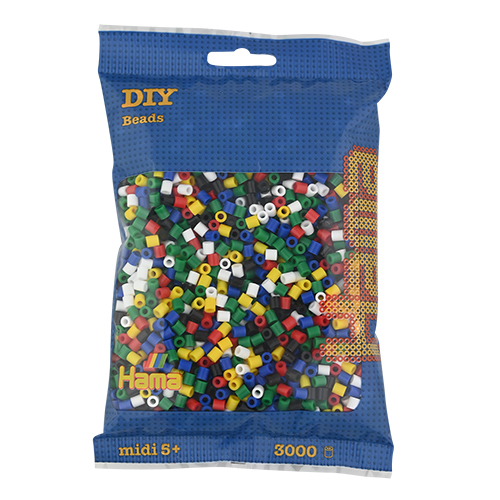 Hama midi mix 66 (6 colores) 3000 piezas
