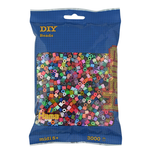 Hama midi mix 68 (50 colores) 3000 piezas