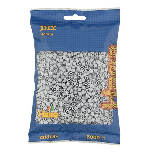 Hama midi gris claro 3000 piezas