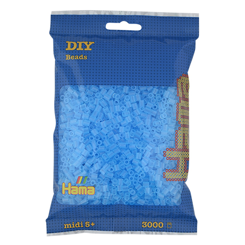 Hama midi agua translúcido 3000 piezas 