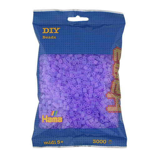 Hama midi lila translúcido 3000 piezas 