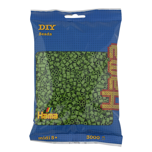 Hama midi verde oliva 3000 piezas