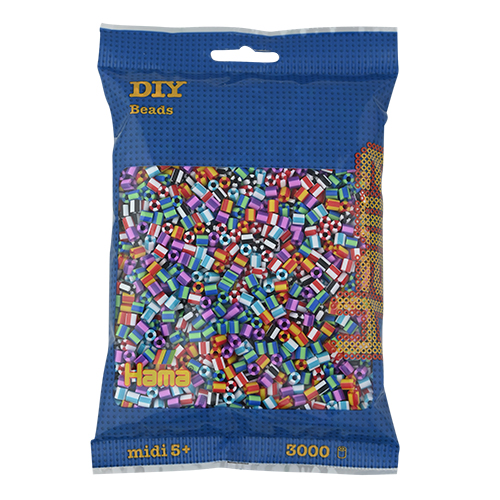 Hama midi mix 90 (6 bicolor) 3000 piezas