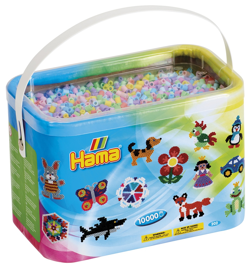 Hama midi mix 50 (pastel) 10000 piezas en cubo