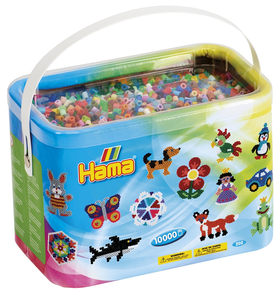 Hama midi mix 68 (50 colores) 10000 piezas en cubo